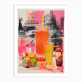American Diner Colleage Style 1 Art Print