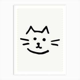 Doodle Cat Cute Illustration Art Print