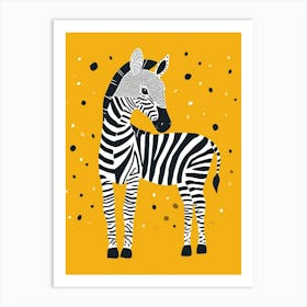 Yellow Zebra 4 Art Print