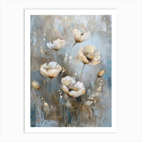 White Poppies 3 Art Print