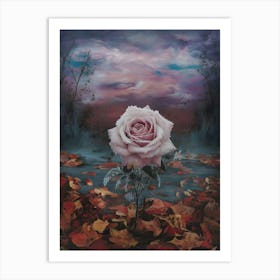 Rose In The Water Art Print