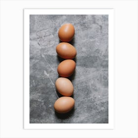 Five Brown Eggs Art Print