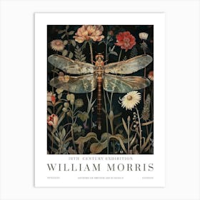 William Morris Print, William Morris Exhibition Print, William Morris Poster, Vintage Wall Art, Textiles Art, Vintage Poster, Dragonfly Art Art Print