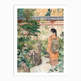 In The Garden Ryoan Ji Garden Japan 2 Art Print