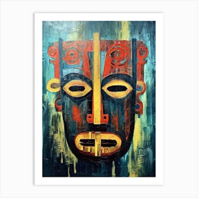Ritual Rhythms; African Tribal Mask Dance Art Print