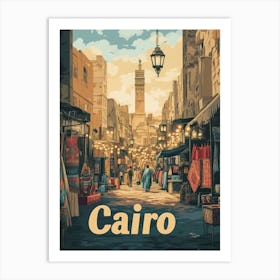 Aihrgdesign A Classic 1960s Travel Poster For Cairo 1 Art Print