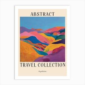 Abstract Travel Collection Poster Kazakhstan 1 Art Print
