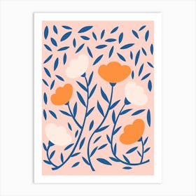 Pretty Floral Blush Art Print