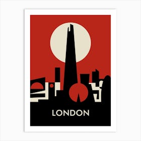 London Skyline Red Art Print