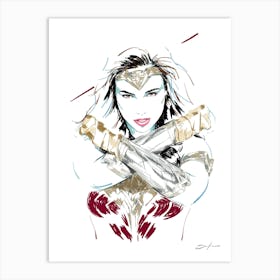 Wonder Woman (Gal Gadot) A - Retro 80s Style Art Print