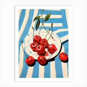Cherries Fruit Summer Illustration 4 Art Print