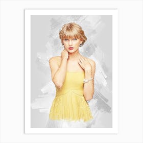 Taylor Swift Celebrity Watercolor Art Print