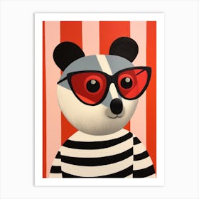 Little Badger 2 Wearing Sunglasses Art Print