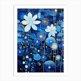 Blue Flowers 33 Art Print