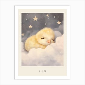 Sleeping Baby Chick 3 Nursery Poster Art Print