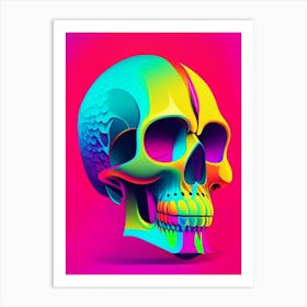Skull With Vibrant Colors 1 Pop Art Art Print