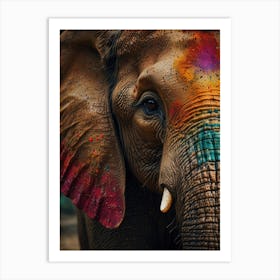 Rainbow Elephant  Art Print