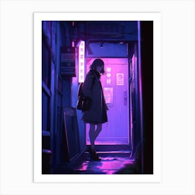 Neon Alley Art Print