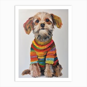 Baby Animal Wearing Sweater Puppy 2 Art Print