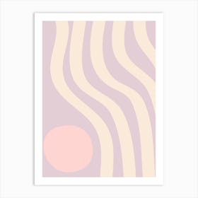 Lines In Lilac 2 Art Print