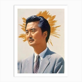 Chow Yun Fat Retro Collage Movies Art Print