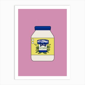 Mayonnaise, Kitchen, Condiment, Art, Cartoon, Mayo, Wall Print Art Print