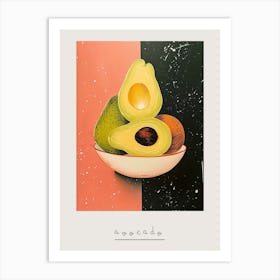 Art Deco Avocado Bowl 2 Poster Art Print