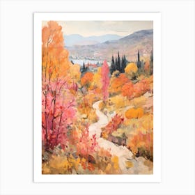 Autumn Gardens Painting Giardini Botanici Villa Taranto Italy 8 Art Print