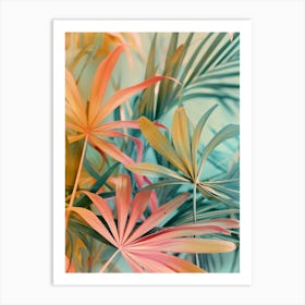 Tropical Palm Leaves Art Print