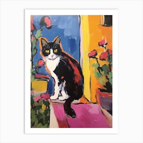 Painting Of A Cat In Tangier Morocco 3 Art Print