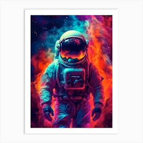 Astronaut In Space 8 Art Print