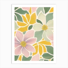 Magnolia Pastel Floral 2 Flower Art Print