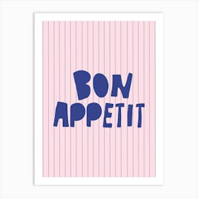 Bon Appetit Stripes Poster Art Print