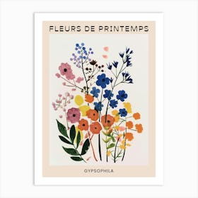 Spring Floral French Poster  Gypsophila 1 Art Print