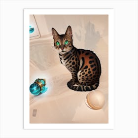 Bengal Cat Art Print