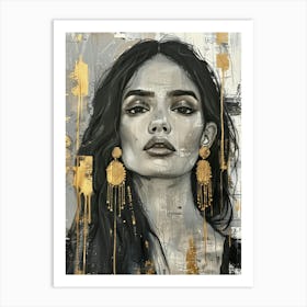 Gold And Black 33 Art Print