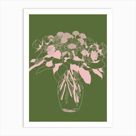 Bouquet Of Arranged Flowers Art Print