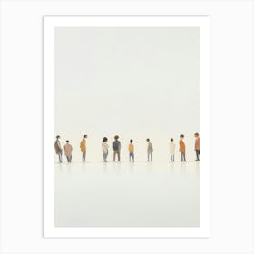 Minimalist People Color Abstract Watercolor 1 Art Print