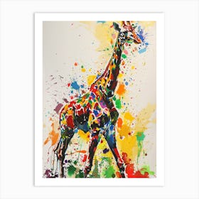 Watercolour Inspired Giraffe 1 Art Print