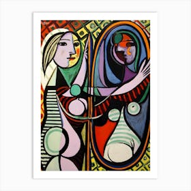 Picasso In The Mirror Art Print