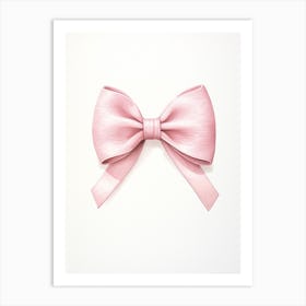 Pink Bow 2 Art Print