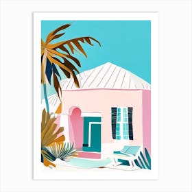 Ambergris Cay Turks And Caicos Muted Pastel Tropical Destination Art Print