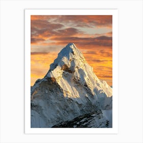 Everest At Sunset Art Print