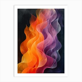 Abstract Flames Art Print