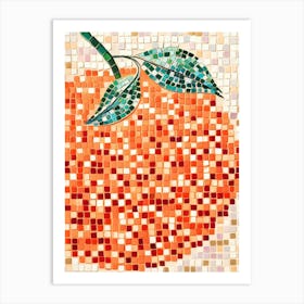 Orange Mosaic Art Art Print