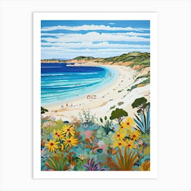 Esperance Beach, Australia, Matisse And Rousseau Style 4 Art Print
