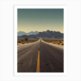 Empty Road In The Desert 1 Art Print