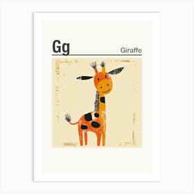 Animals Alphabet Giraffe 2 Art Print