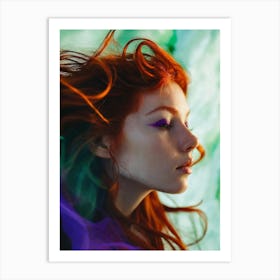 Beautiful Woman With Red Hair Art Print