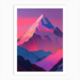 Mount Everest Dreamy Sunset 4 Art Print